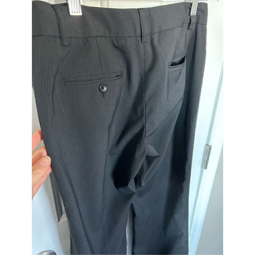 Express editors black stripped pants size 4R - Picture 4 of 6